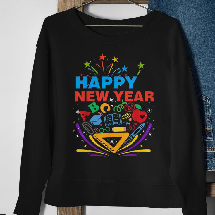 Happy New Year Christmas Teachers Sweatshirt Gifts for Old Women