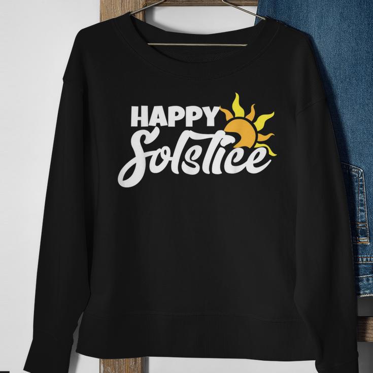 Happy Solstice Winter Solstice Pagan Sweatshirt Gifts for Old Women