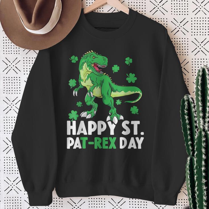 Happy St Pat-Rex Dinosaur Saint Patrick's Day For Boys Girls Sweatshirt Gifts for Old Women