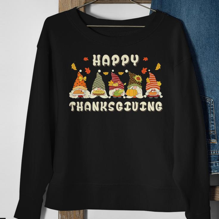 Happy Thanksgiving Autumn Gnomes With Harvest Sweatshirt Gifts for Old Women