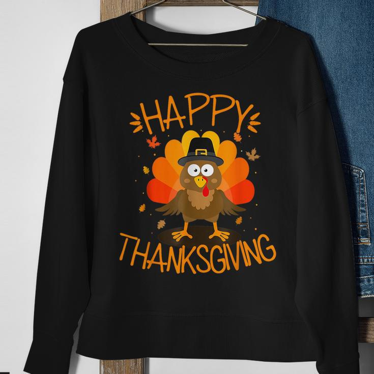 Happy Thanksgiving Turkey Happy Family Dinner Turkey Day Sweatshirt Gifts for Old Women