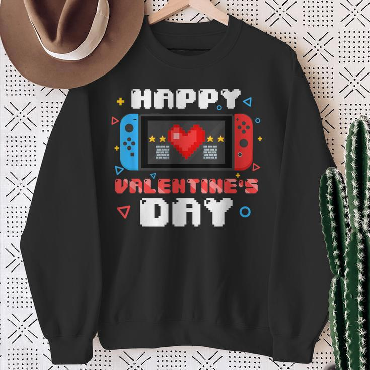 Happy Valentines Day Video Game Controller Heart Toddler Boy Sweatshirt Gifts for Old Women