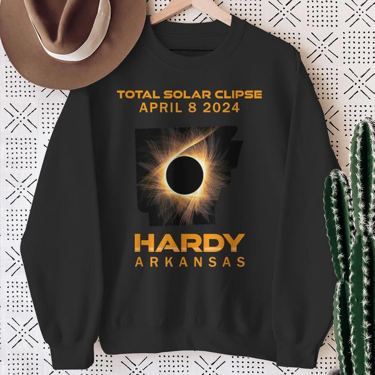 Hardy Arkansas 2024 Total Solar Eclipse Sweatshirt Gifts for Old Women