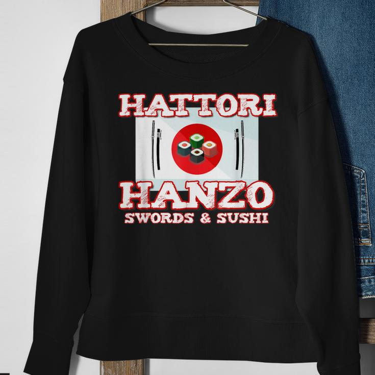 Hattori Hanzo Swords & Sushi Katana Japan Sweatshirt Gifts for Old Women