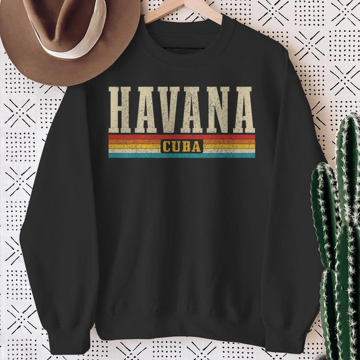 Havana Vintage Cuba Havana Cuba Caribbean Souvenir Sweatshirt Geschenke für alte Frauen