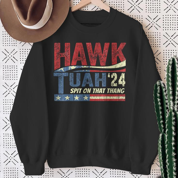Hawk Tuah 24 Spit On That Thang Sweatshirt Gifts for Old Women