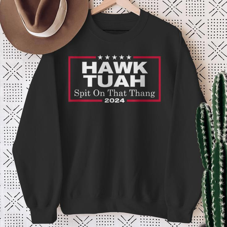 Hawk Tush Spit On That Thang Presidential Candidate Parody Sweatshirt Gifts for Old Women