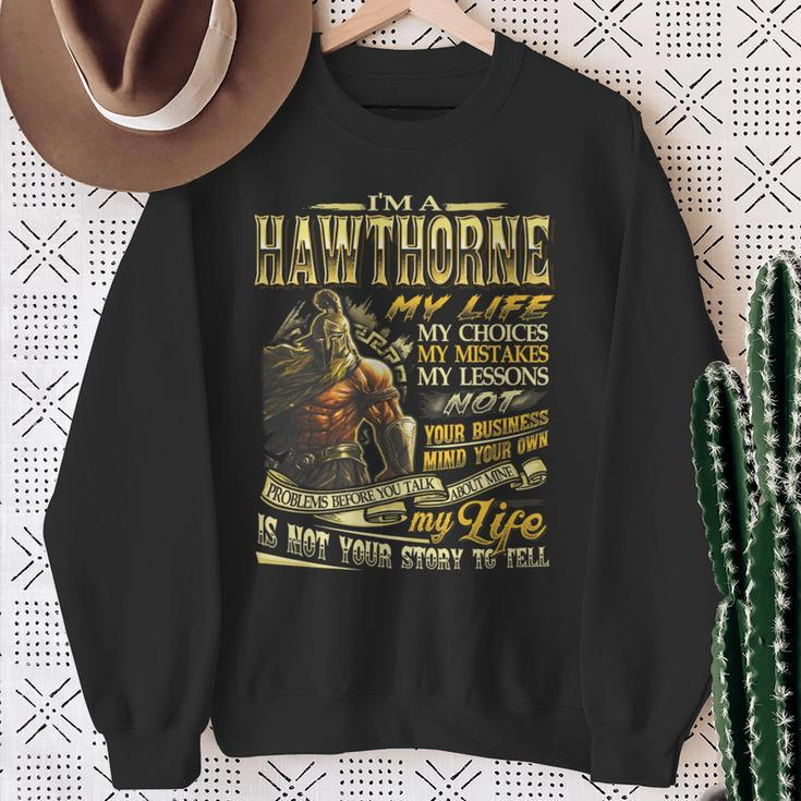 Hawthorne Family Name Hawthorne Last Name Team Sweatshirt Gifts for Old Women