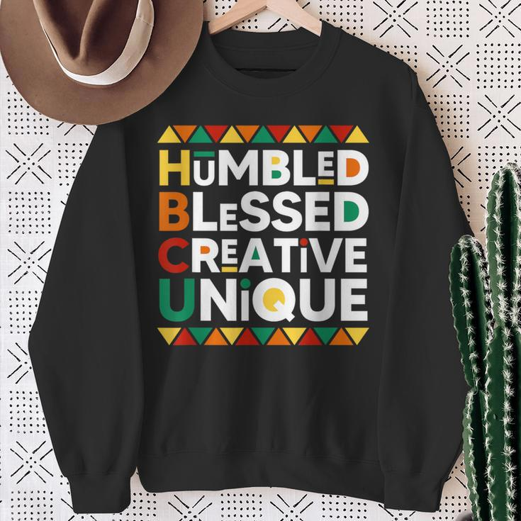 Hbcu Humbled Blessed Creative Unique Historical Black Sweatshirt Gifts for Old Women