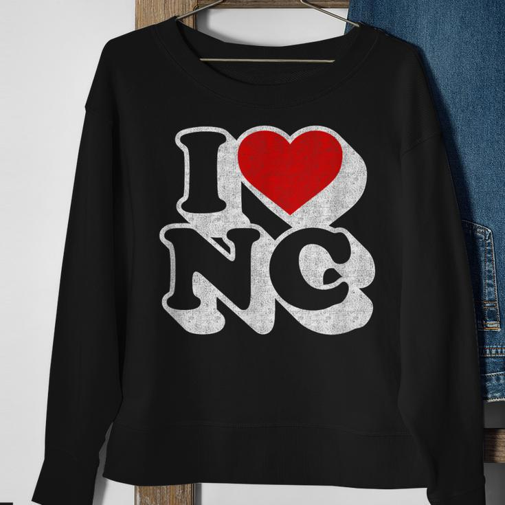 I Heart Love Nc North Carolina Souvenir Sweatshirt Gifts for Old Women