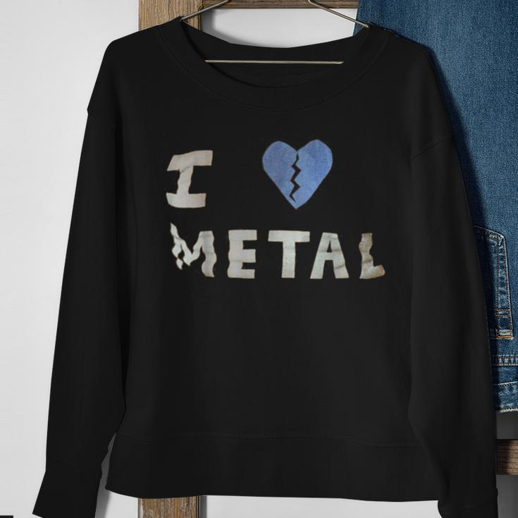 I Heart Metal Photo Derived Image Sweatshirt Gifts for Old Women