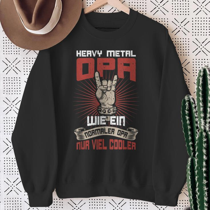 Heavy Metal Grandpa Slogan Rocker Grandad Sweatshirt Geschenke für alte Frauen