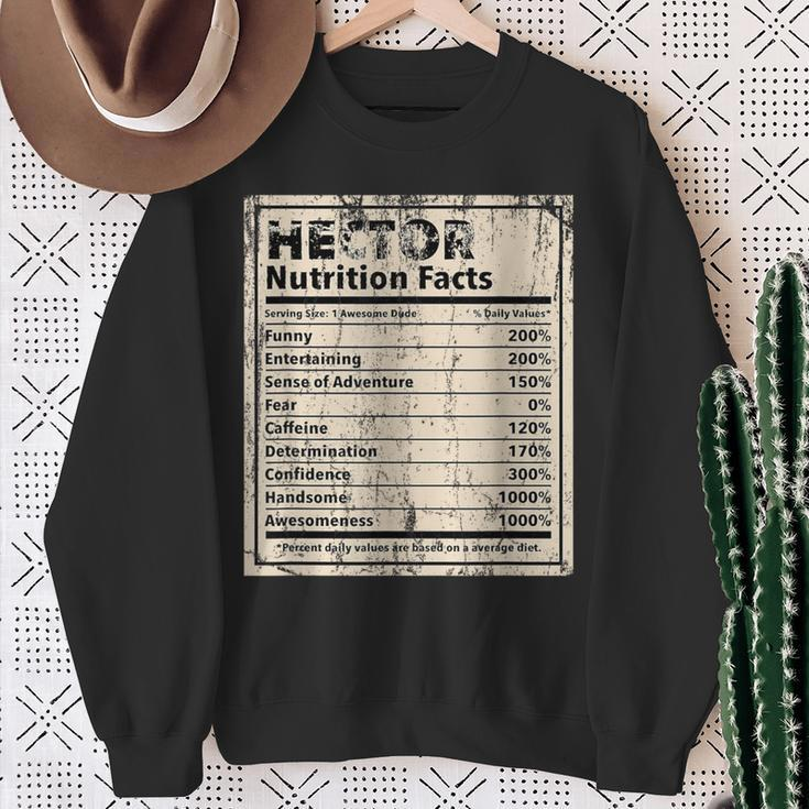 Hector Nutrition Facts Name Humor Nickname Sweatshirt Gifts for Old Women
