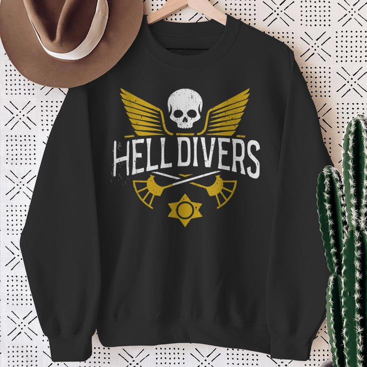 Hell Of Divers Helldiving Lovers Costume Outfit Cool Sweatshirt Gifts for Old Women