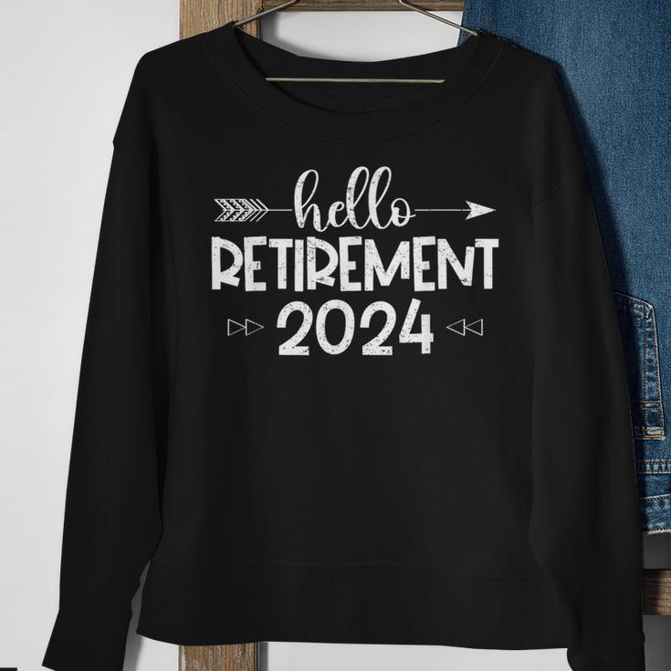 Hello Retirement 2024 Retired Squad Party Coworker Women Sweatshirt Gifts for Old Women