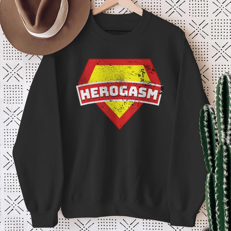 Herogasm SuperheroVintage Sweatshirt Gifts for Old Women