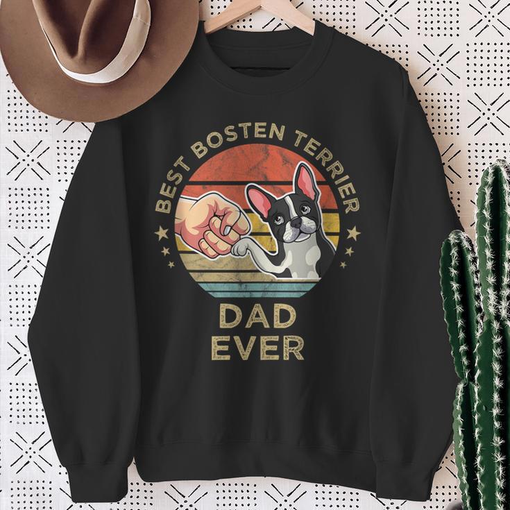 Herren Best Bosten Terrier Dad Ever Hund Bostie Papaateratertag Sweatshirt Geschenke für alte Frauen