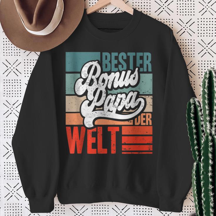 Herren Bester Bonus-Papa Der Weltintage Stiefvater Spruch Lustig Sweatshirt Geschenke für alte Frauen