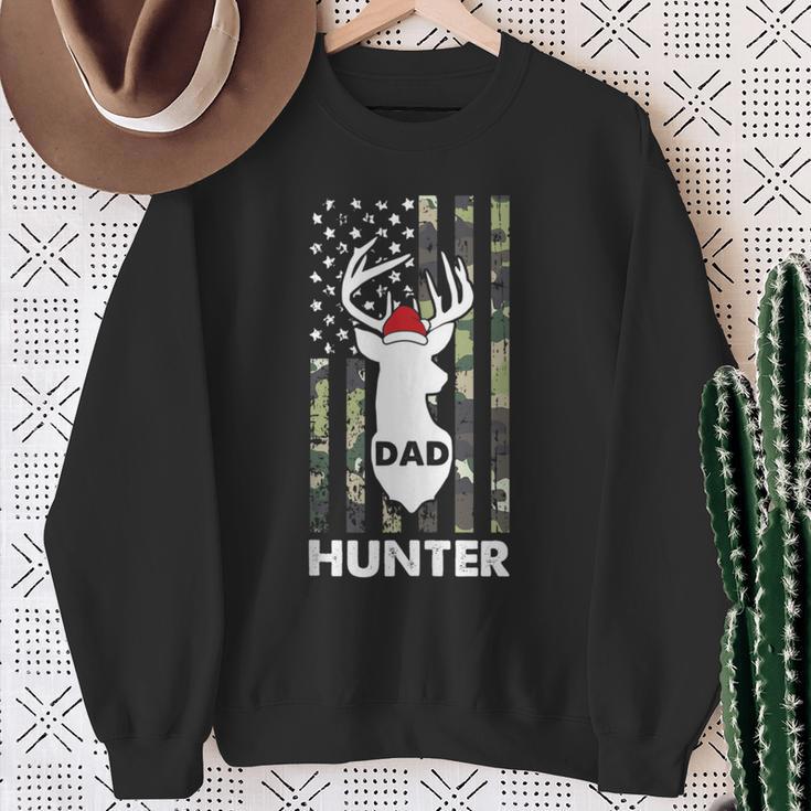 Herren Dad Hunter Weihnachten Coole Amerikanische Flagge Jagd Papaater Sweatshirt Geschenke für alte Frauen