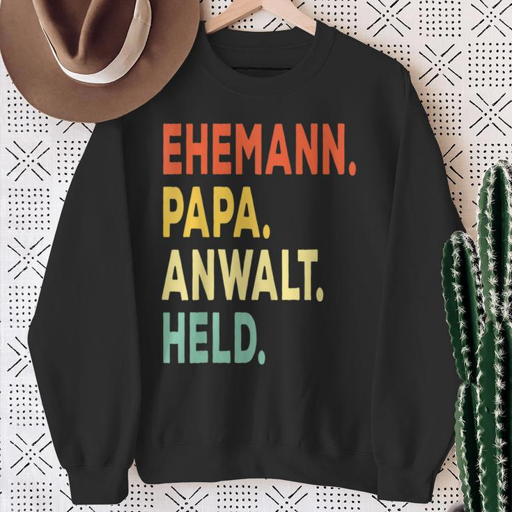 Herren Ehemann Papa Anwalt Held Retro-Jahrgangatertag Sweatshirt Geschenke für alte Frauen