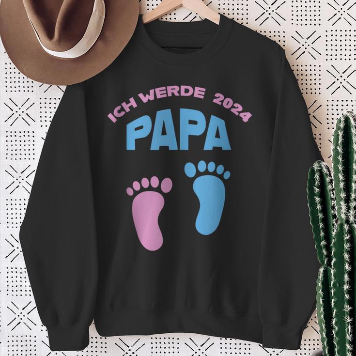 Herren Ich Werde Papa 2024 Werdenderater Sweatshirt Geschenke für alte Frauen