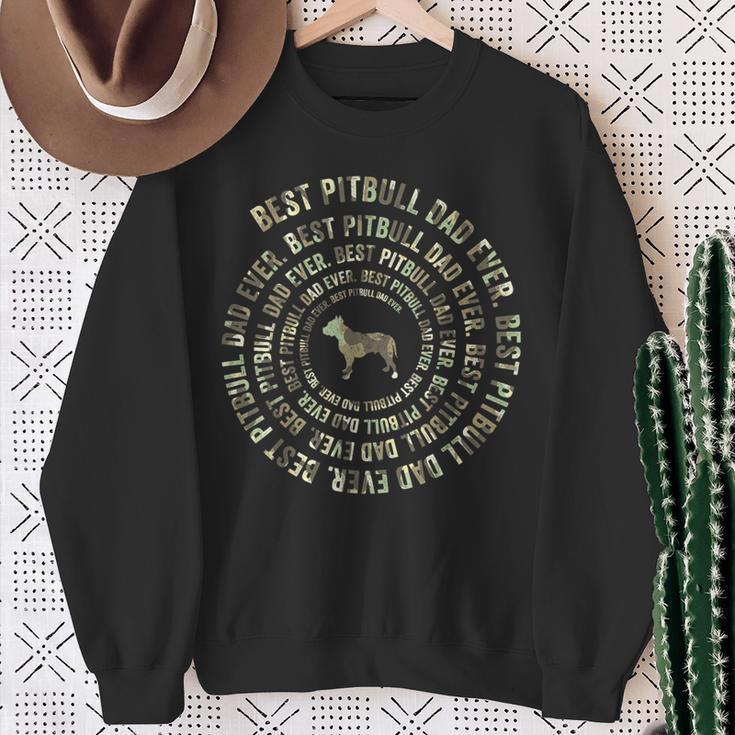 Herren Us Flagge Camo Pitbull Hund Papa Spiralliebhaber Hund Sweatshirt Geschenke für alte Frauen