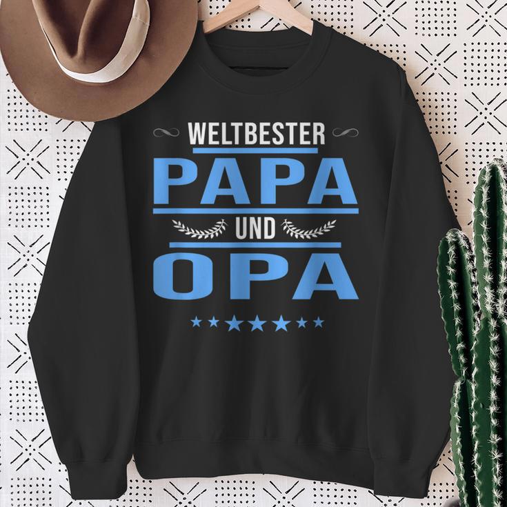 Herren Weltbester Papa Und Opa Papa Opa Sweatshirt Geschenke für alte Frauen