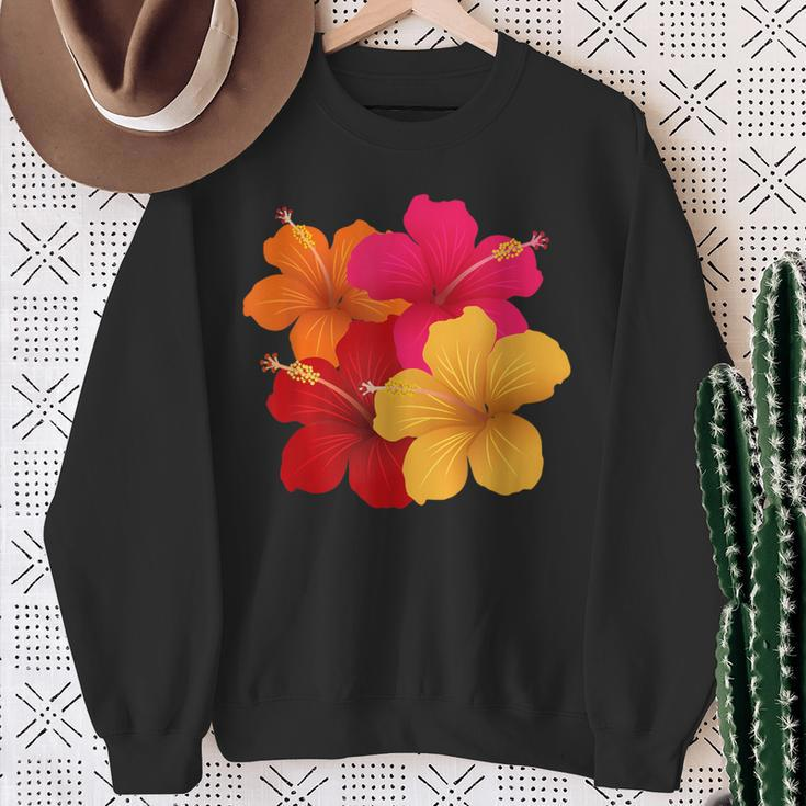 Hibiskusblüten Sweatshirt Geschenke für alte Frauen