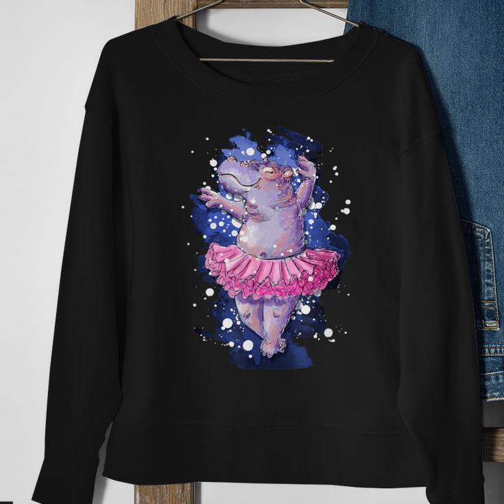 Hippopotamus Hippopotamus Ballet Hippopotamus Fan Sweatshirt Geschenke für alte Frauen