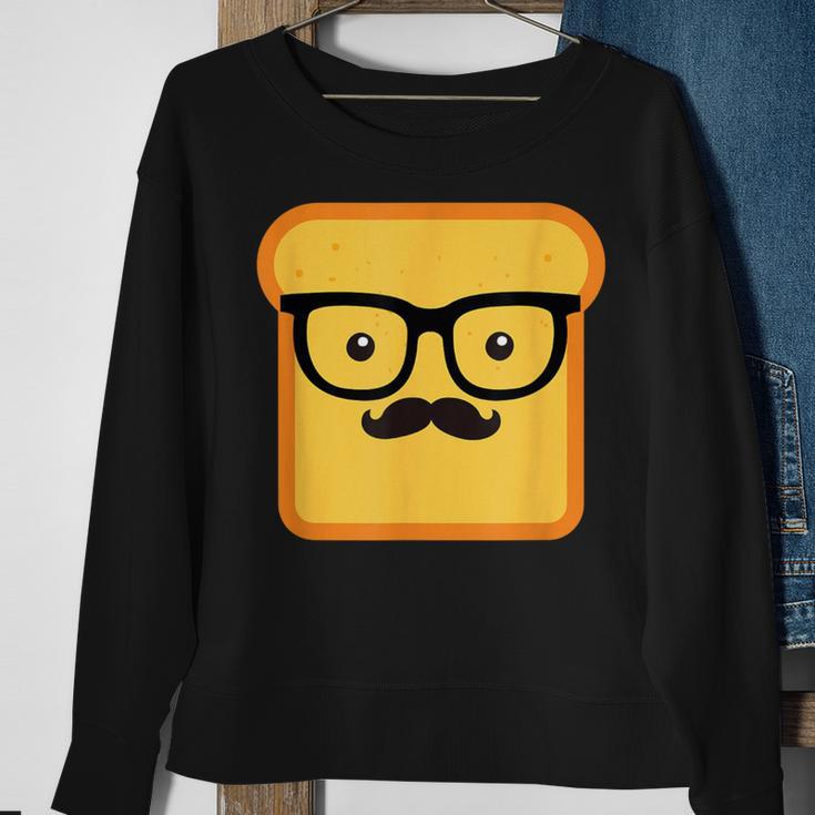 Hipster Loaf Of Bread Cartoon & Trendy Chef Sweatshirt Gifts for Old Women