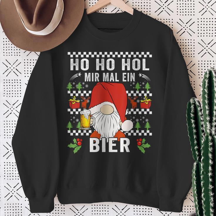 Ho Ho Hol Mir Mal Ein Bier Christmas Slogan Sweatshirt Geschenke für alte Frauen