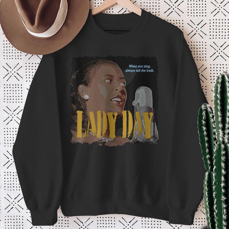 Holiday Jazz Wisdom Vocalist Singer Musician Sweatshirt Gifts for Old Women