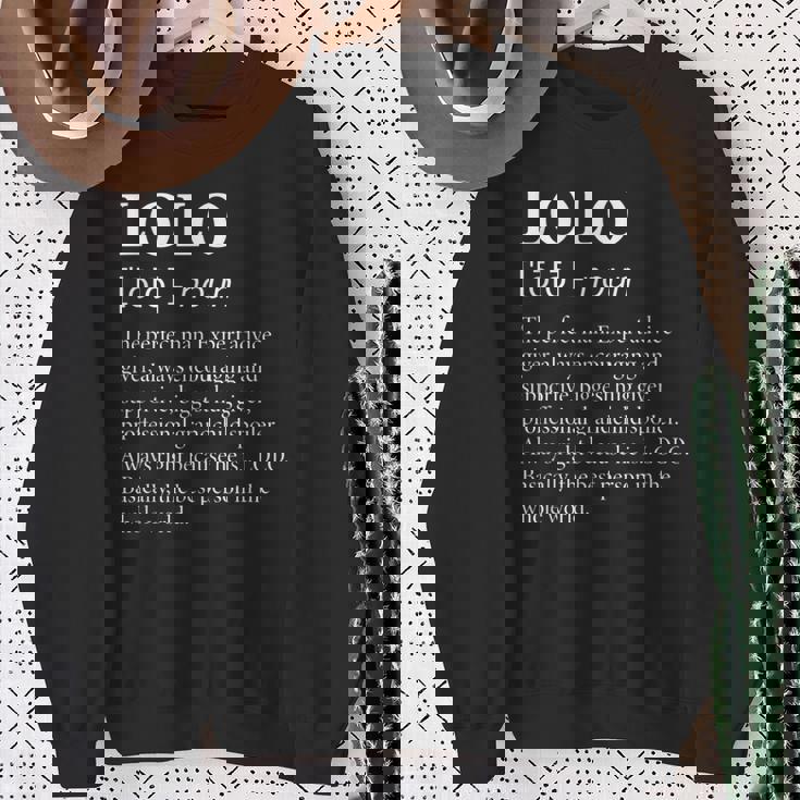 Hombre Lolo Definition Divertido Abuelo Camisa de entrenamiento Regalos para ancianas