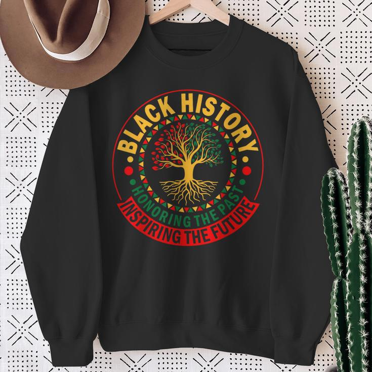 Honoring The Past Inspiring The Future Black History Tree Sweatshirt Gifts for Old Women