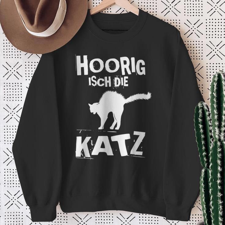 Hoorig Isch Die Katz Fasnet Sweatshirt Geschenke für alte Frauen