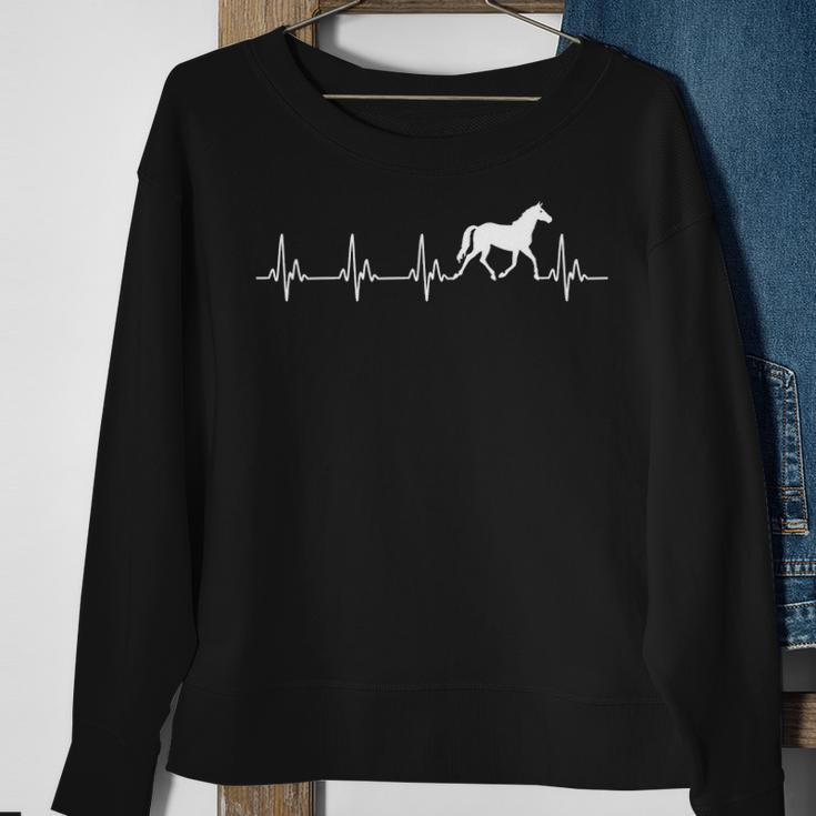Horse Heartbeat Horse Lovers Sweatshirt Gifts for Old Women