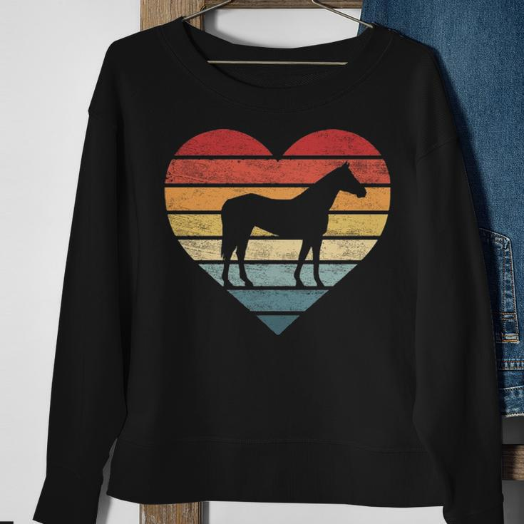 Horse Lover Horseback Riding Equestrian Retro Vintage Sweatshirt Gifts for Old Women