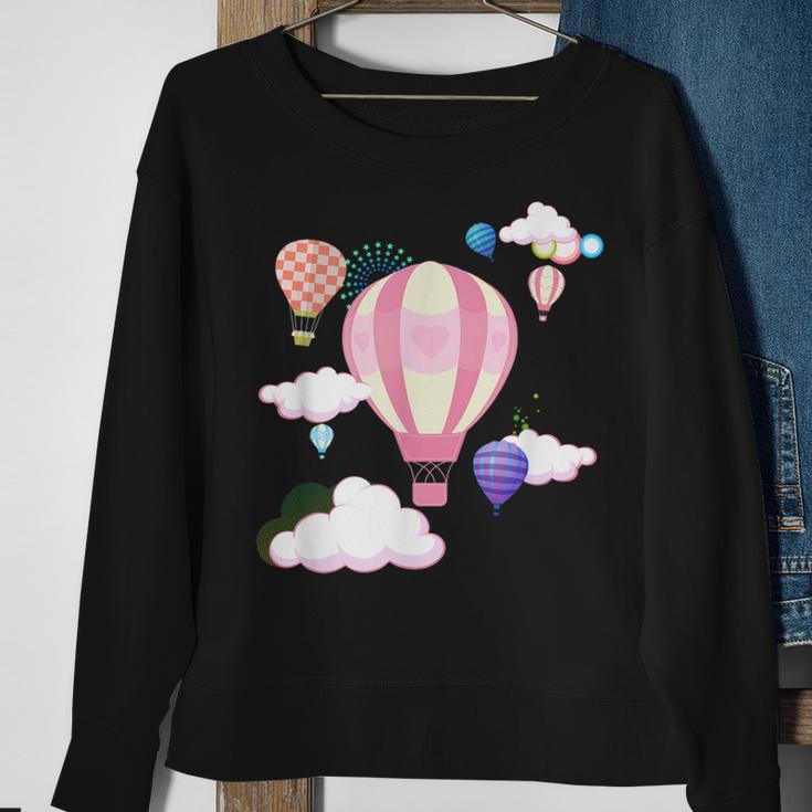 Hot Air Balloons The Sky Is The Limit Creative Sweatshirt Gifts for Old Women