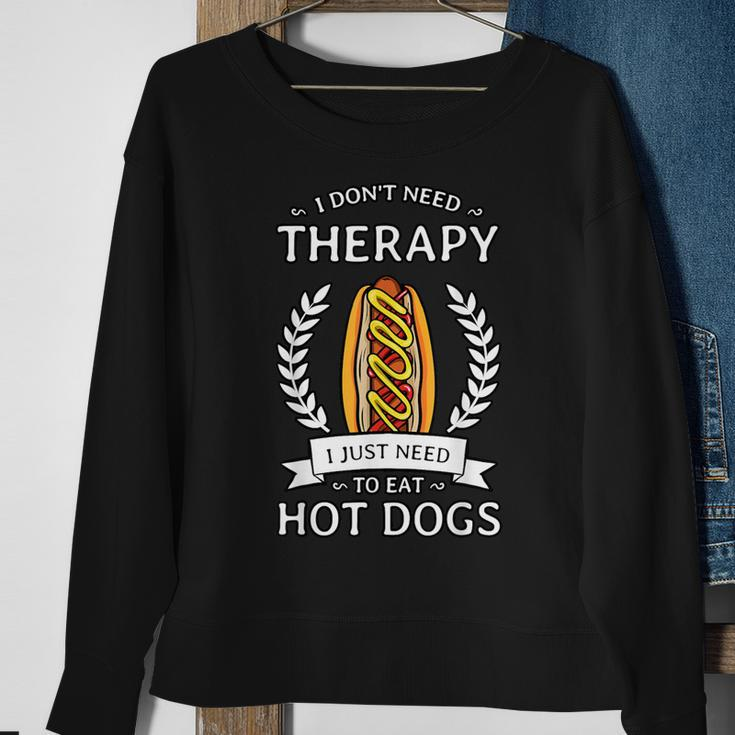 Hot Dog Hotdogs Frank Frankfurter Wiener Weenie Sausage Bun Sweatshirt Gifts for Old Women