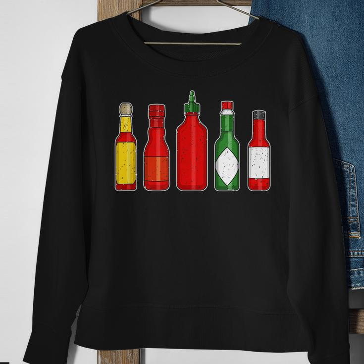 Hot Sauces I Mexican Food Lover Sweatshirt Gifts for Old Women
