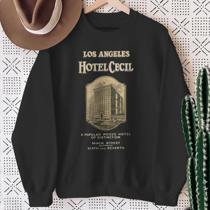 Hotel Cecil Vintage Retro Cecil Hotel Los Angeles Sweatshirt Gifts for Old Women