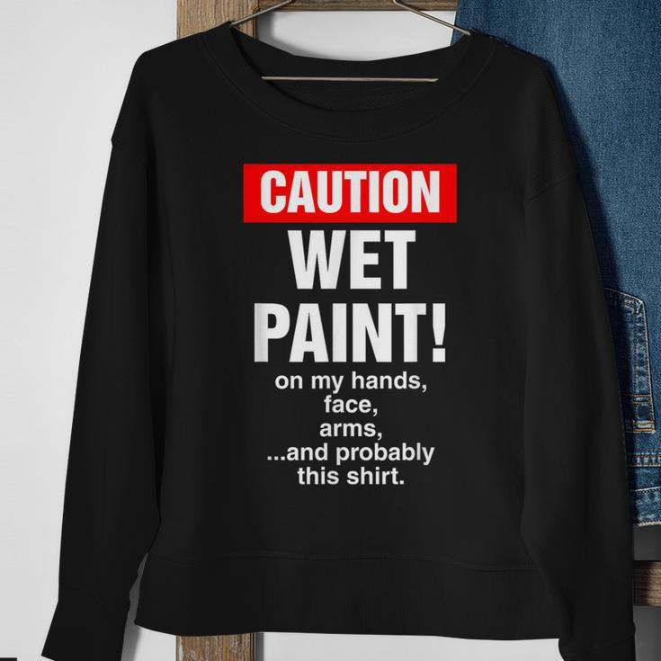 House Painter Caution Wet Paint Decorating Profession Retro Sweatshirt Gifts for Old Women