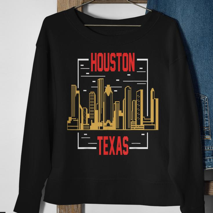 Houston Texas City With No Limits Skyline Sweatshirt Gifts for Old Women