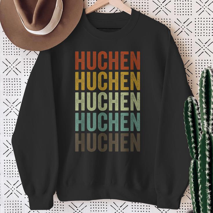 Huchen Fisch Retro Design Sweatshirt, Vintage Angler Bekleidung Geschenke für alte Frauen