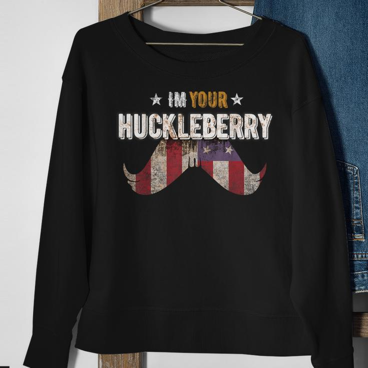 Im Your Huckleberry Vintage Retro Usa Mustache Movie Quote Sweatshirt Gifts for Old Women
