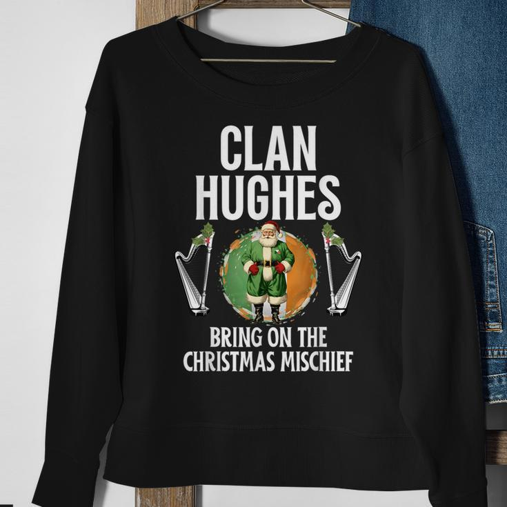 Hughes Clan Christmas Ireland Family Name Party Sweatshirt Gifts for Old Women