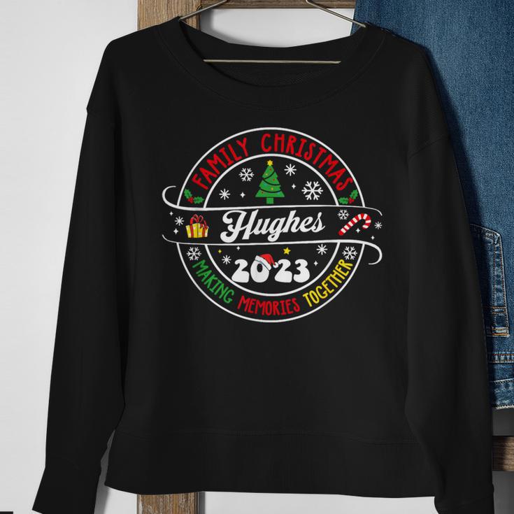 Hughes Family Name Christmas Matching Surname Xmas 2023 Sweatshirt Gifts for Old Women