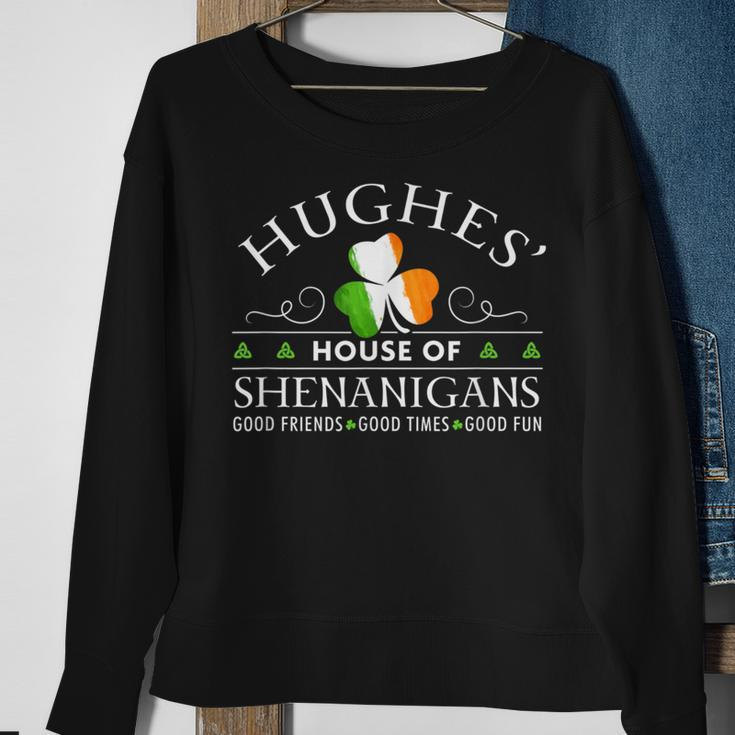 Hughes House Of Shenanigans Irish Family Name Sweatshirt Gifts for Old Women