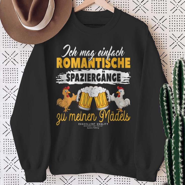 Hühner Papa Gartenhühner Spaziergänge Zu Meinen Mädels Bier Sweatshirt Geschenke für alte Frauen