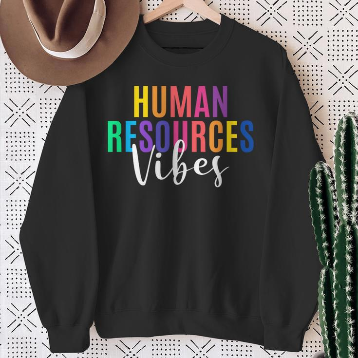 Human Resource Vibes Hr Specialist Hr Manager Coworker Sweatshirt Gifts for Old Women